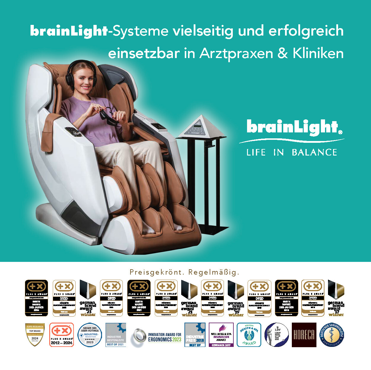 Faltblatt "brainLight im Einsatz in Arztpraxen und medizinischen Einrichtungen"