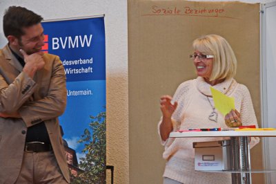 Benjamin Klenke(brainLight) und Beatrice Brenner(BVMW)