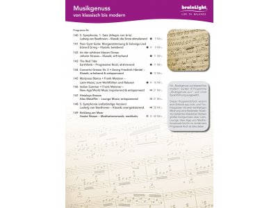 Musikgenuss von klassisch bis modern