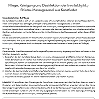 Anleitung zur Pflege und Desinfektion für brainLight-Systeme